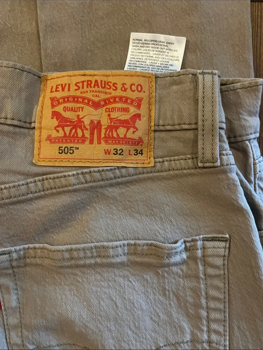 Levi's 505 Men's Straight Jeans - Taupe Brown